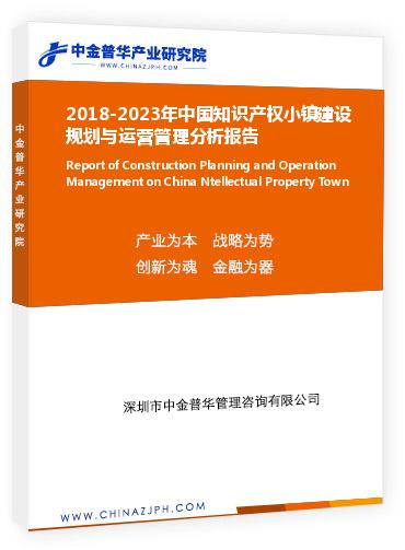 2018-2023年中國知識產權小鎮建設規劃與運營管理分析報告