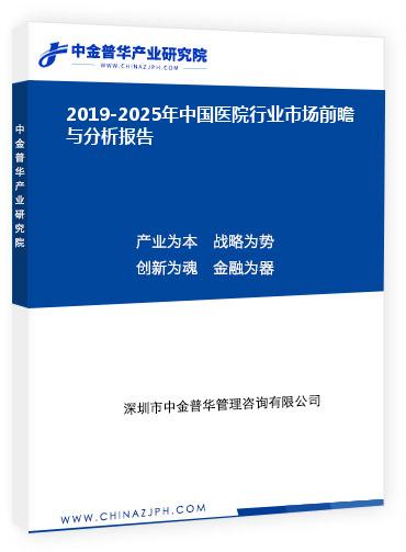 2019-2025年中國醫院行業市場前瞻與分析報告