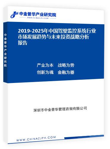 2019-2025年中國駕駛監控系統行業市場發展趨勢與未來投資戰略分析報告