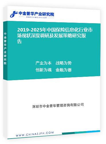 2019-2025年中國保險信息化行業市場現狀深度調研及發展策略研究報告