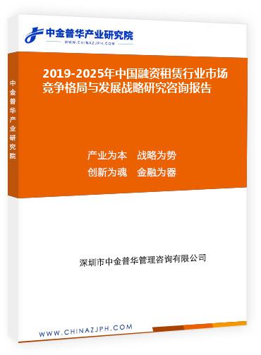 2019-2025年中國融資租賃行業市場競爭格局與發展戰略研究咨詢報告